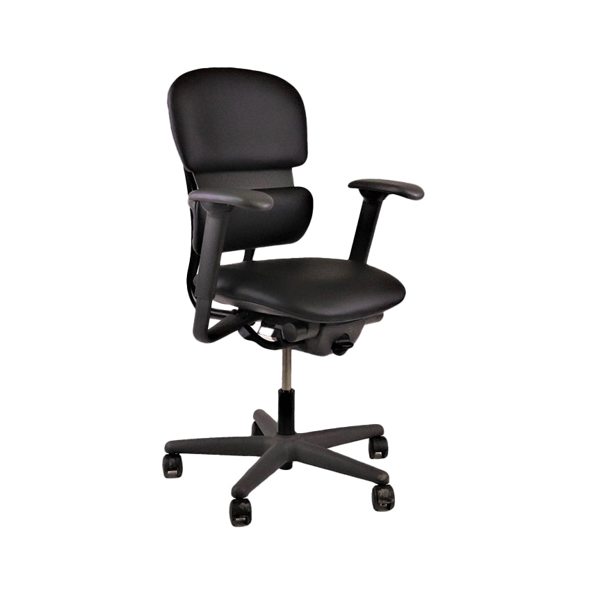 KI: Impulse Office Task Chair in Black Leather - Refurbished