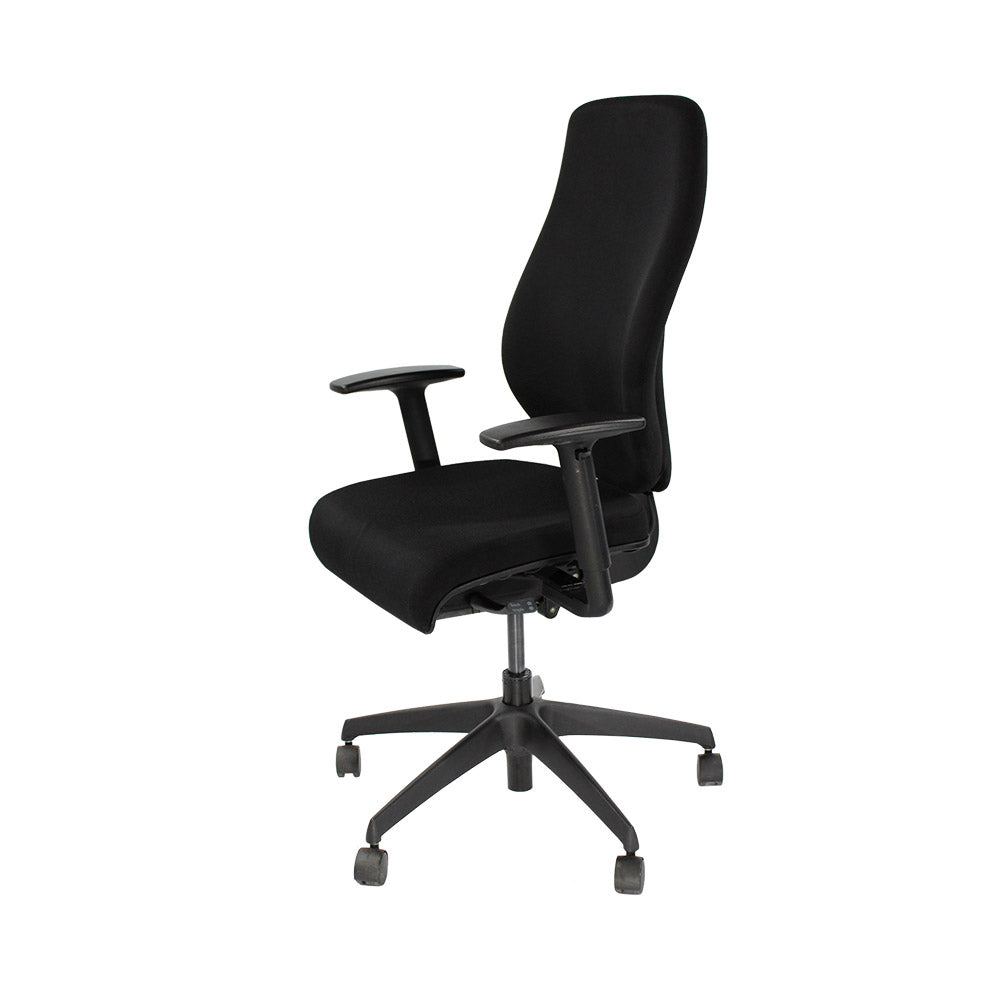 Boss Design: Key Task Chair - New Black Leather - Refurbished
