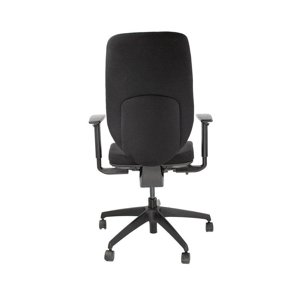 <tc>Boss Design</tc>: Key Task Chair - Neues schwarzes Leder - Überholt