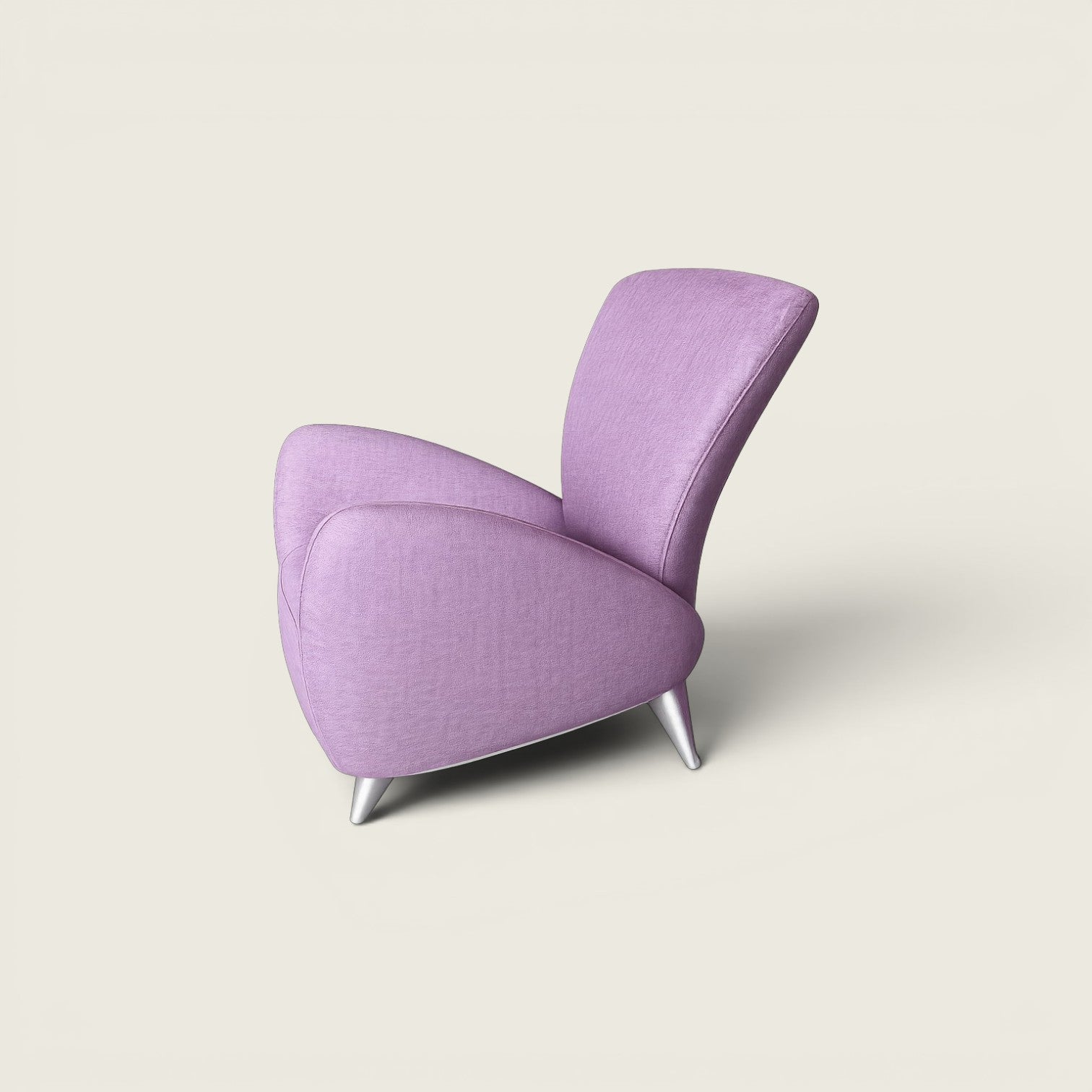 Boss Design: High-Back Lounge Chair in Purple Fabric - Refurbished