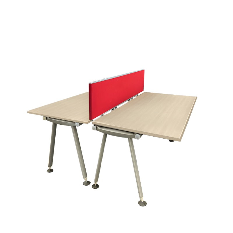 Herman Miller: Abak Oval Leg Bank of 2 Desks - Refurbished