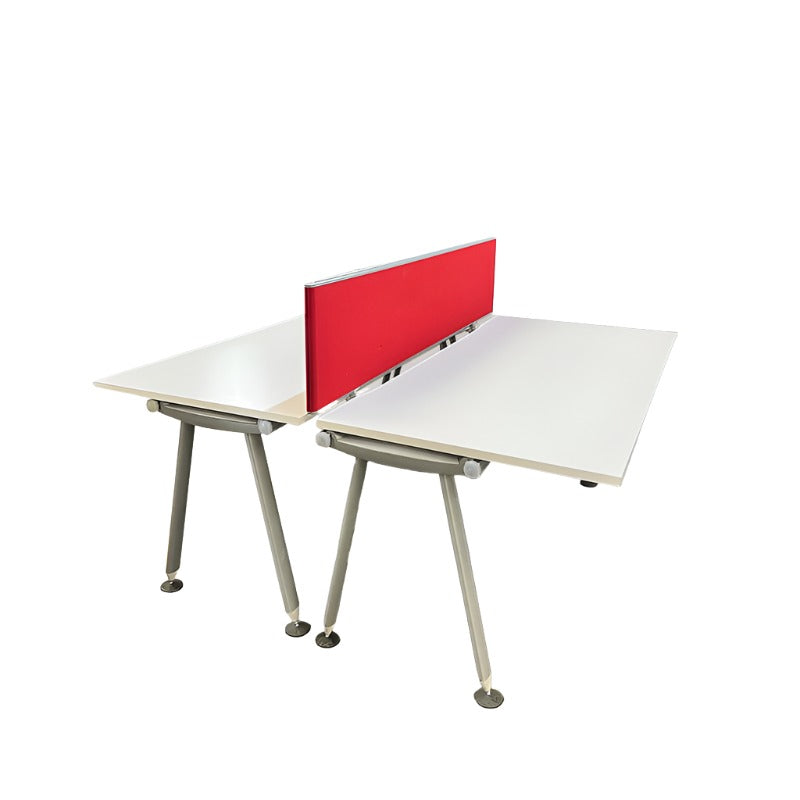 Herman Miller: Abak Oval Leg Bank of 2 Desks - Refurbished