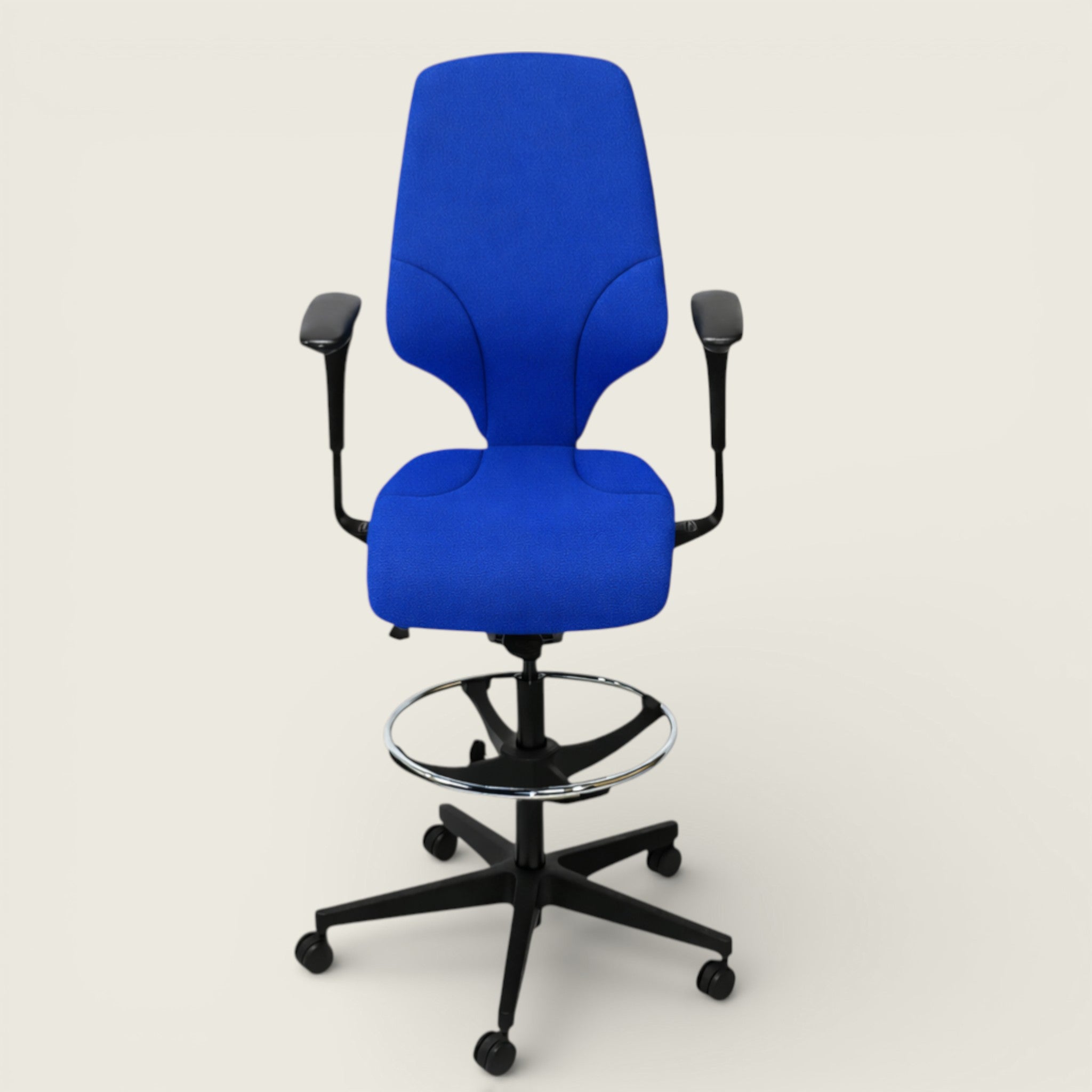 Giroflex: G64 Draughtsman Chair in Blue Fabric - Refurbished