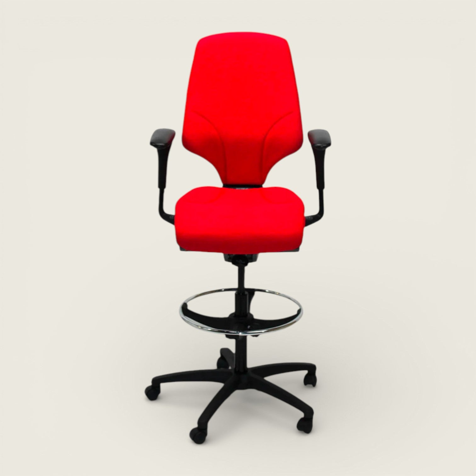 Giroflex: G64 Draughtsman Chair in Red Fabric - Refurbished