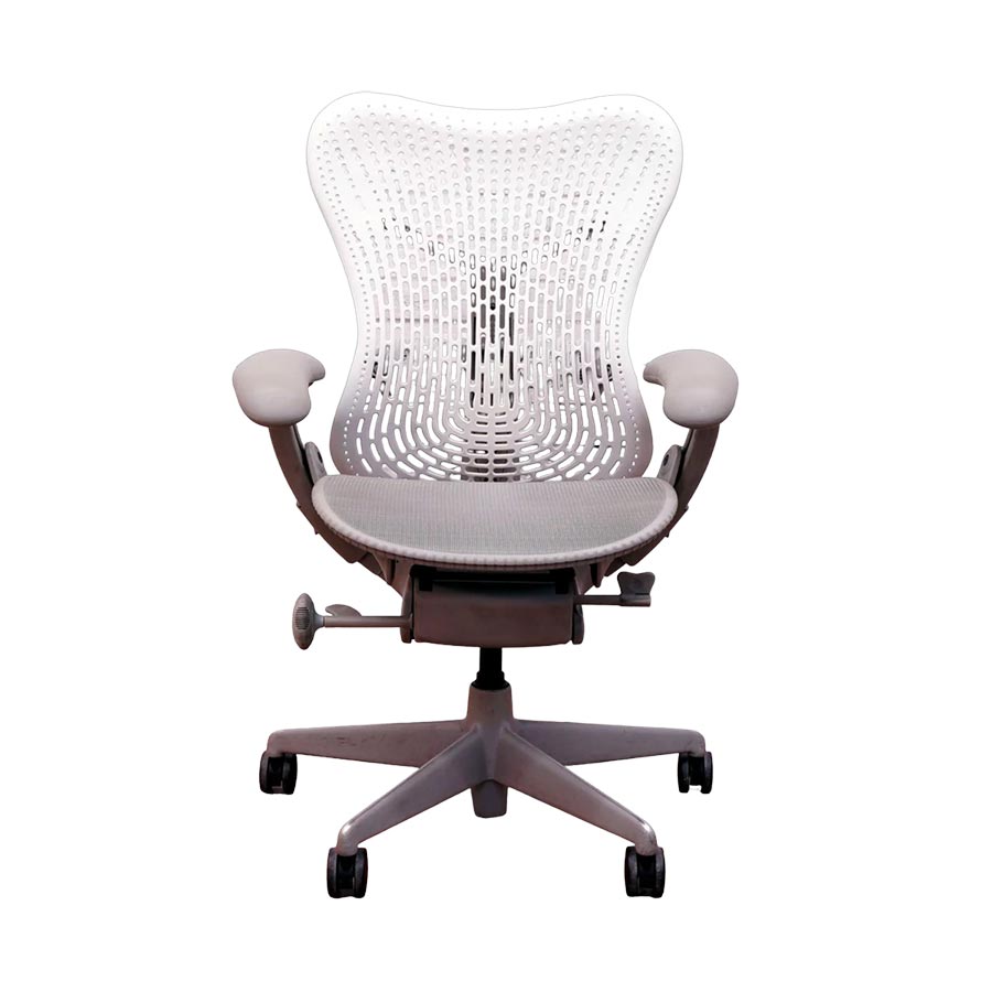<tc>Herman Miller</tc>: <tc>Mirra</tc> - Grau/Weiß - Generalüberholt