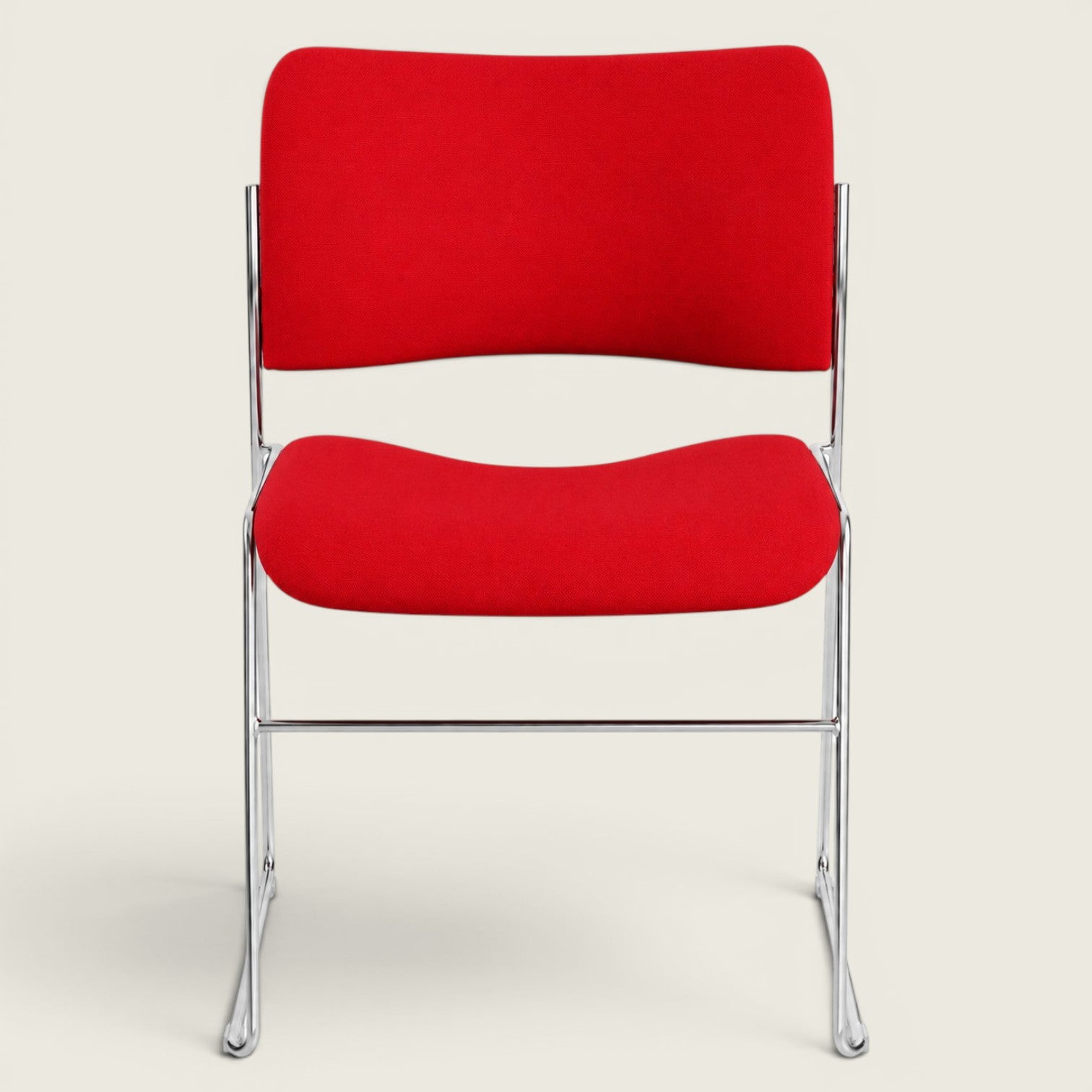 Howe: 40/4 Stacking Chair in Red Fabric - Refurbished