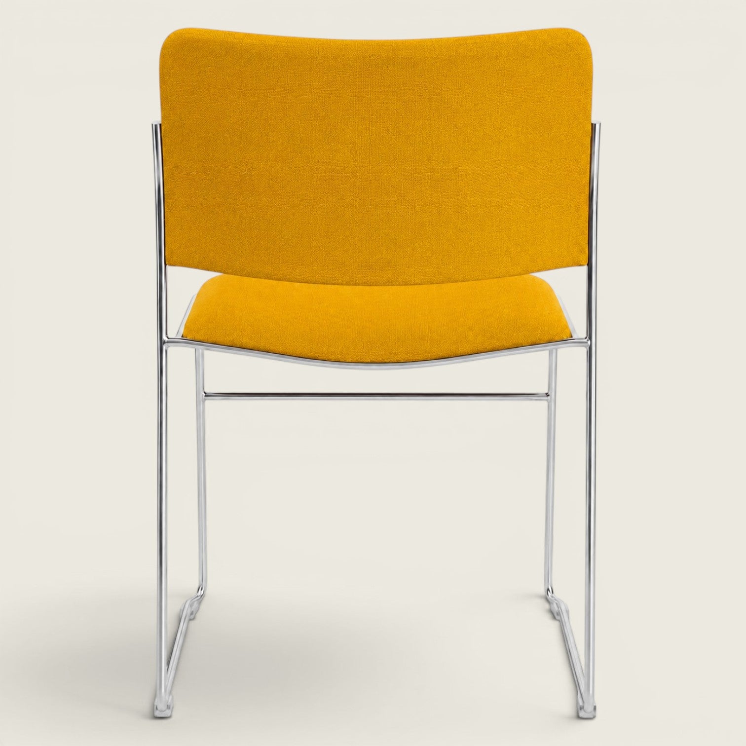 Howe: 40/4 Stacking Chair in Yellow Fabric - Refurbished