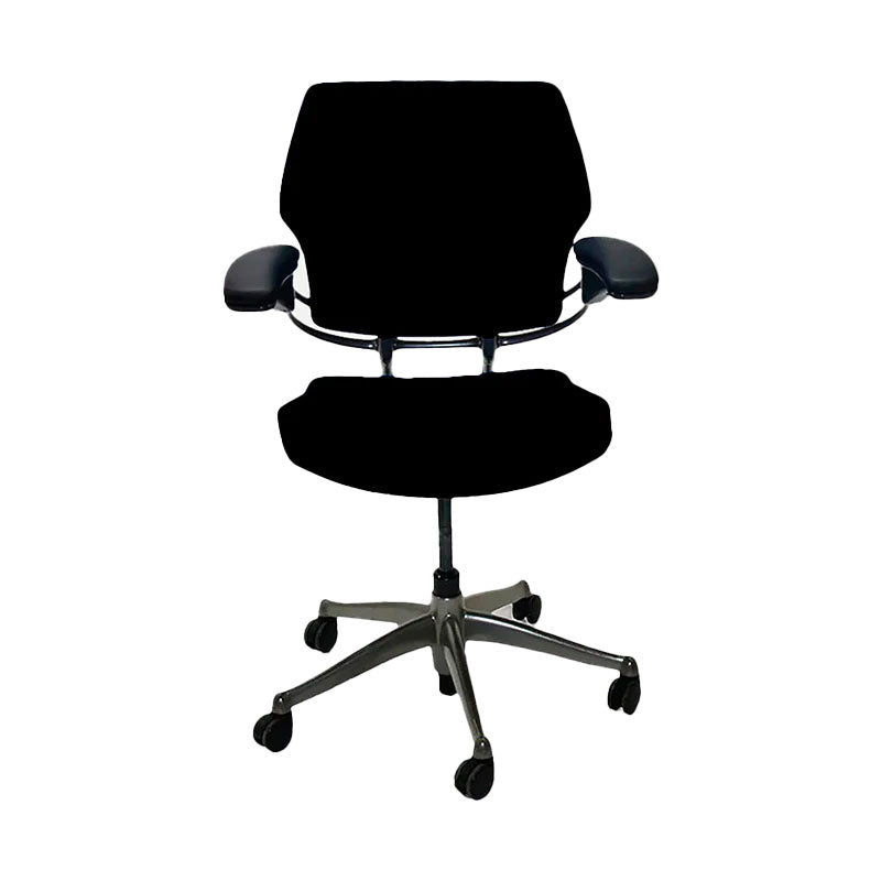 <tc>Humanscale</tc>: <tc>Freedom</tc> Bürostuhl aus schwarzem Leder - Generalüberholt
