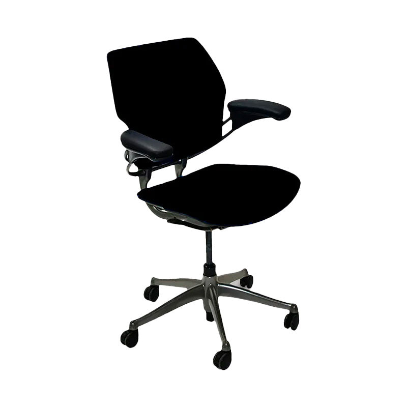 <tc>Humanscale</tc>: <tc>Freedom</tc> Bürostuhl aus schwarzem Leder - Generalüberholt