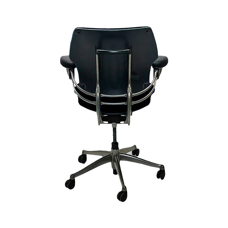<tc>Humanscale</tc>: <tc>Freedom</tc> Bürostuhl aus schwarzem Leder - Generalüberholt