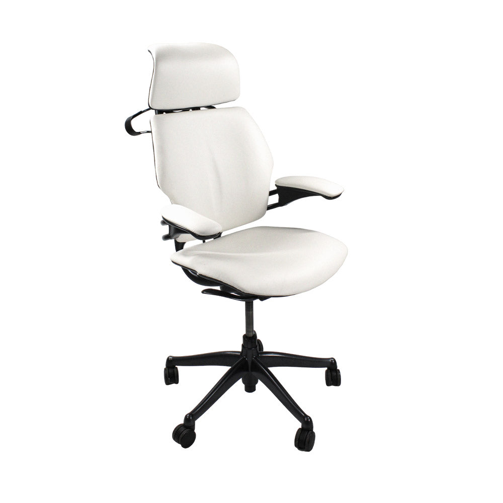 Humanscale: Freedom Headrest High Back Task Chair - White Leather - Refurbished