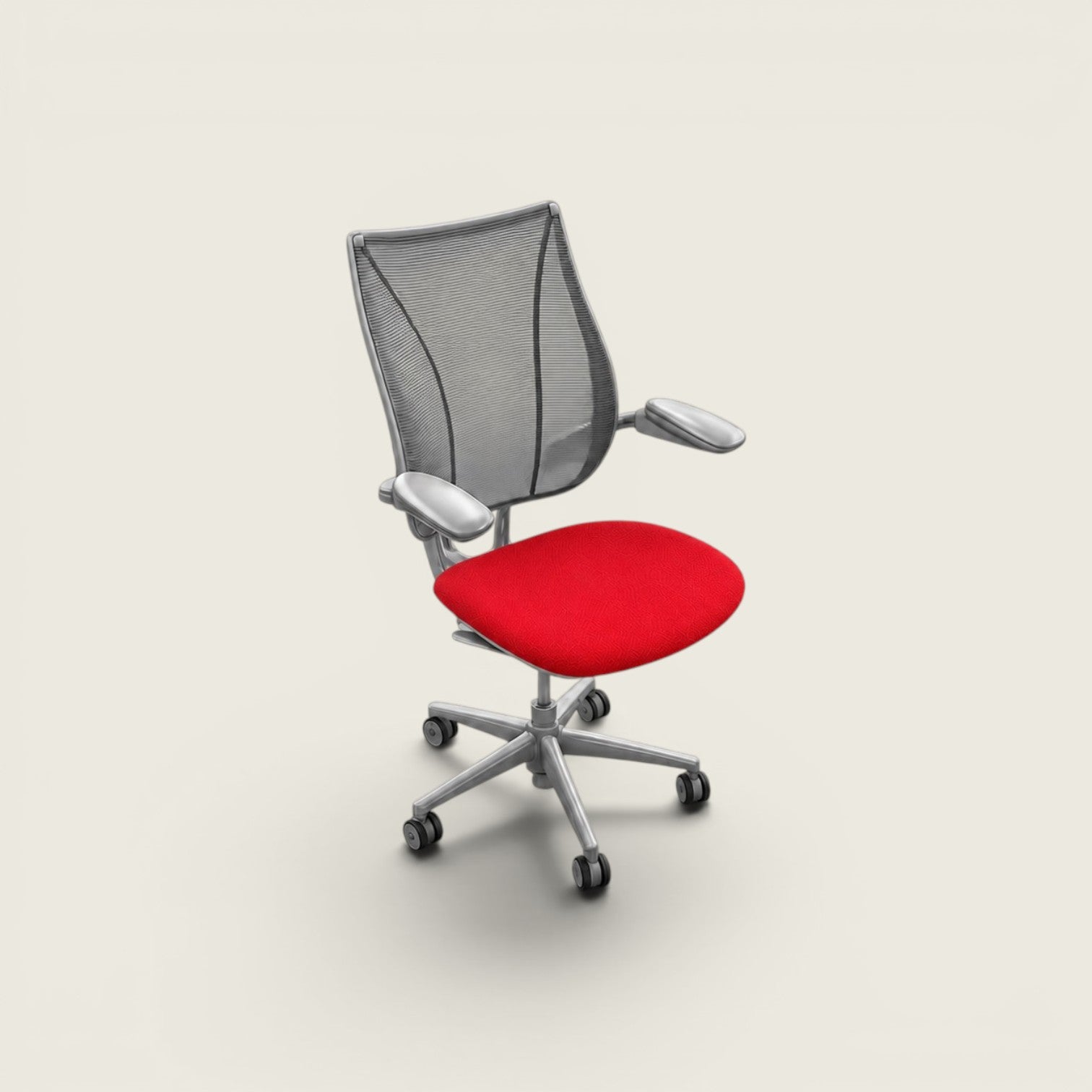 <tc>Humanscale</tc>: <tc>Liberty</tc> Bürostuhl mit schwarzem Stoffbezug – generalüberholt