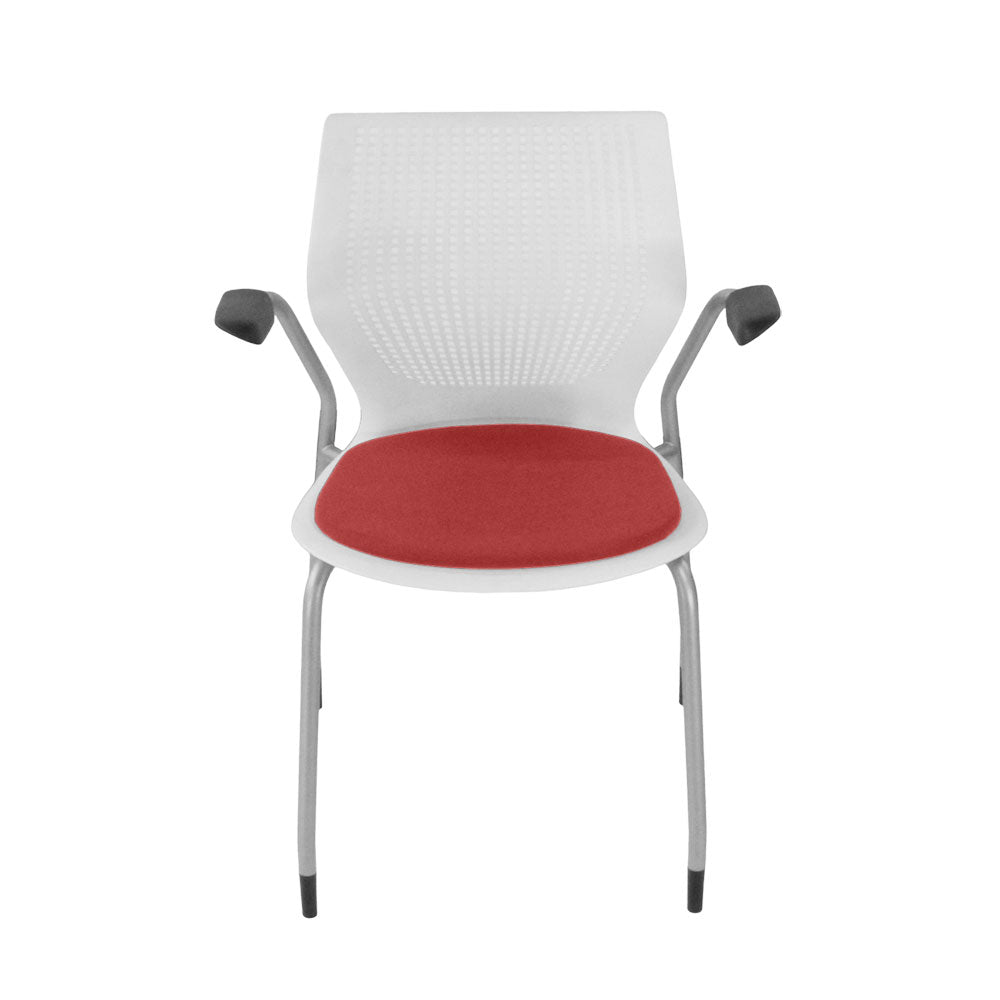 Knoll: Multigeneration Meeting Chair in Red Fabric - Refurbished