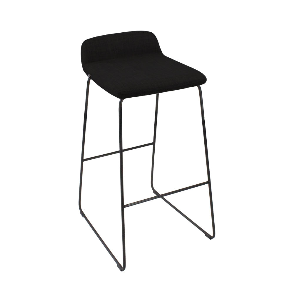 M.A.D: Lolli Bar Stool in Black Fabric - Refurbished