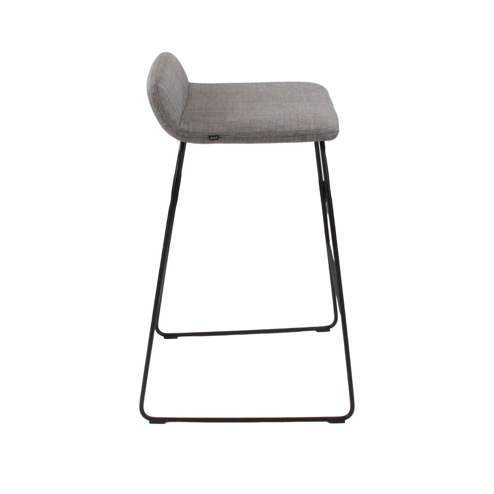 M.A.D: Lolli Bar Stool in Grey Fabric - Refurbished
