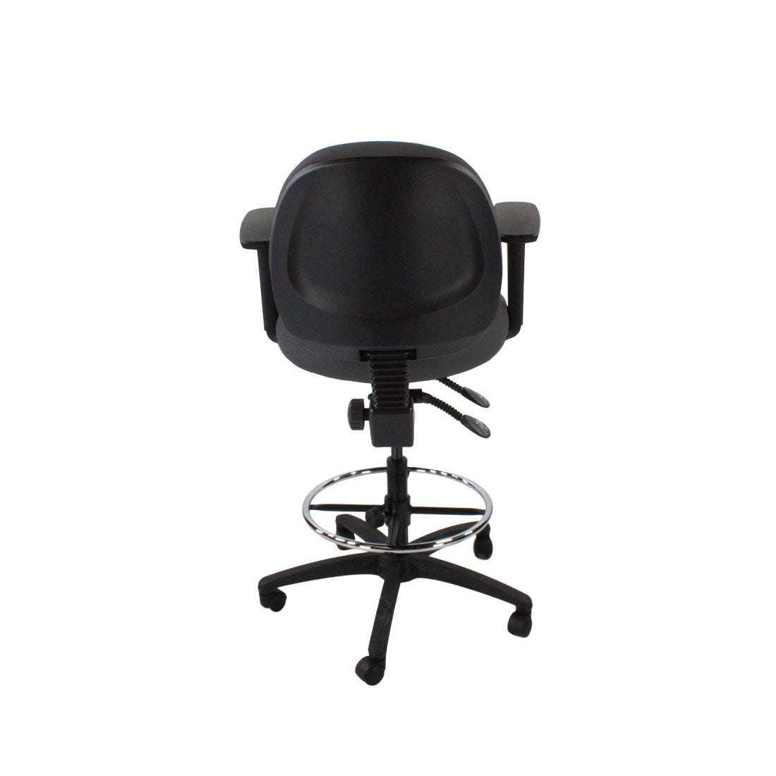 Sachsen: <tc>Scoop</tc> Zeichnerstuhl aus grauem Stoff - Generalüberholt