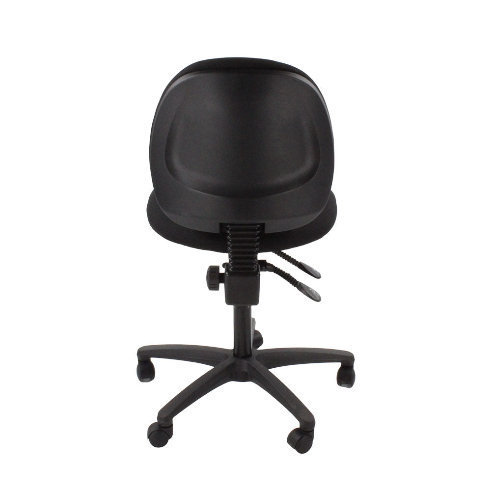 Saxen: Scoop Operator Chair in Black Fabric Without Arms - Refurbished