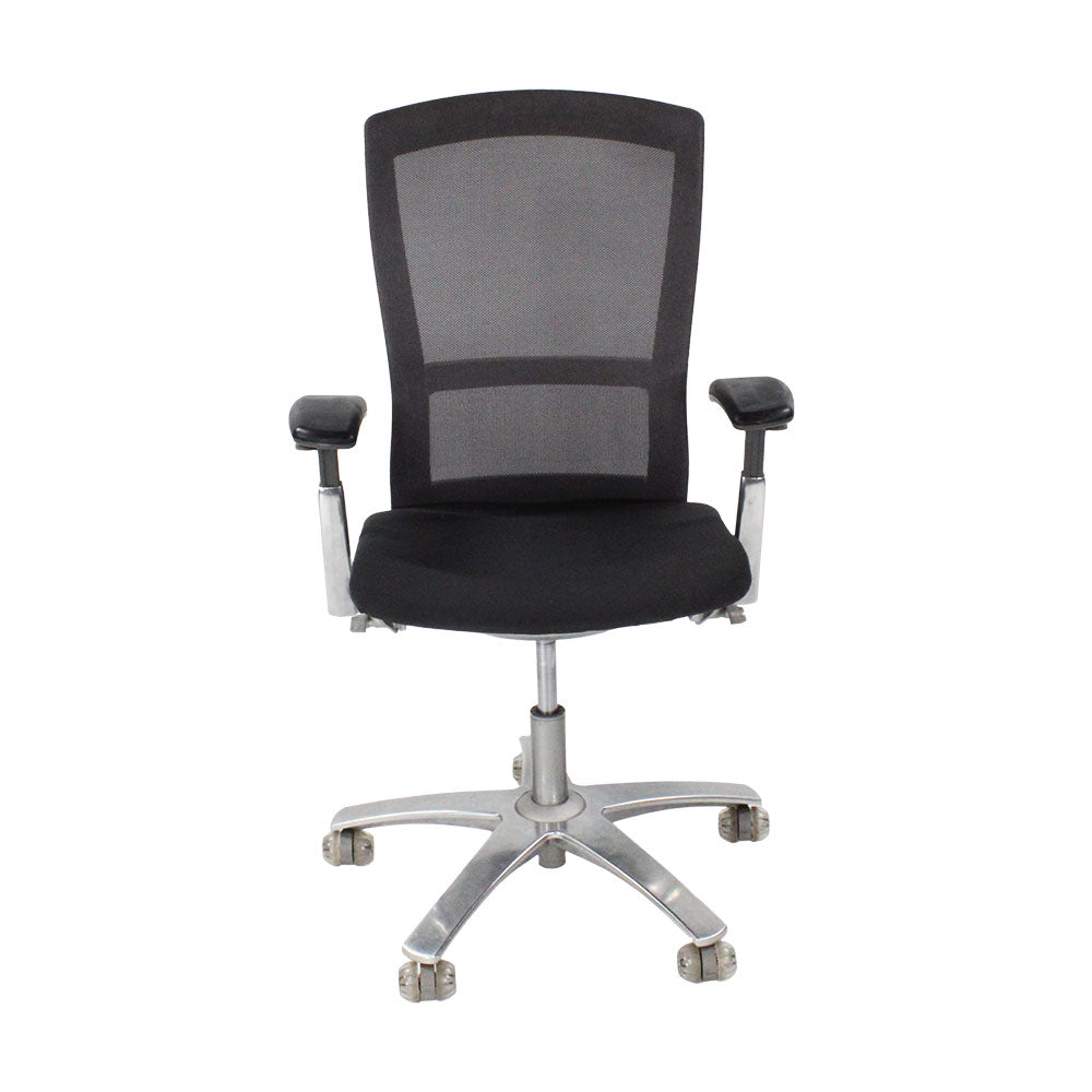 <tc>Knoll</tc>: Life Task Chair in schwarzem Stoff - Generalüberholt