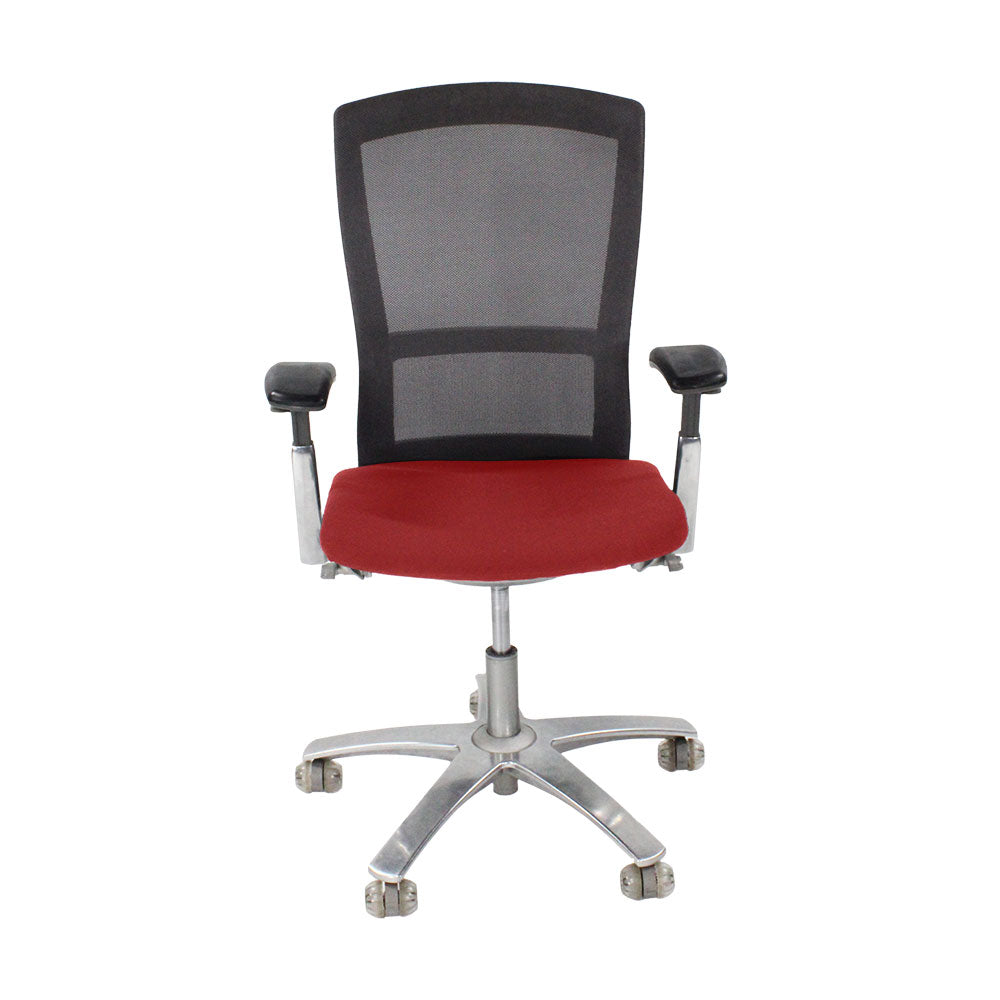 <tc>Knoll</tc>: Life Task Chair in rotem Stoff - Generalüberholt