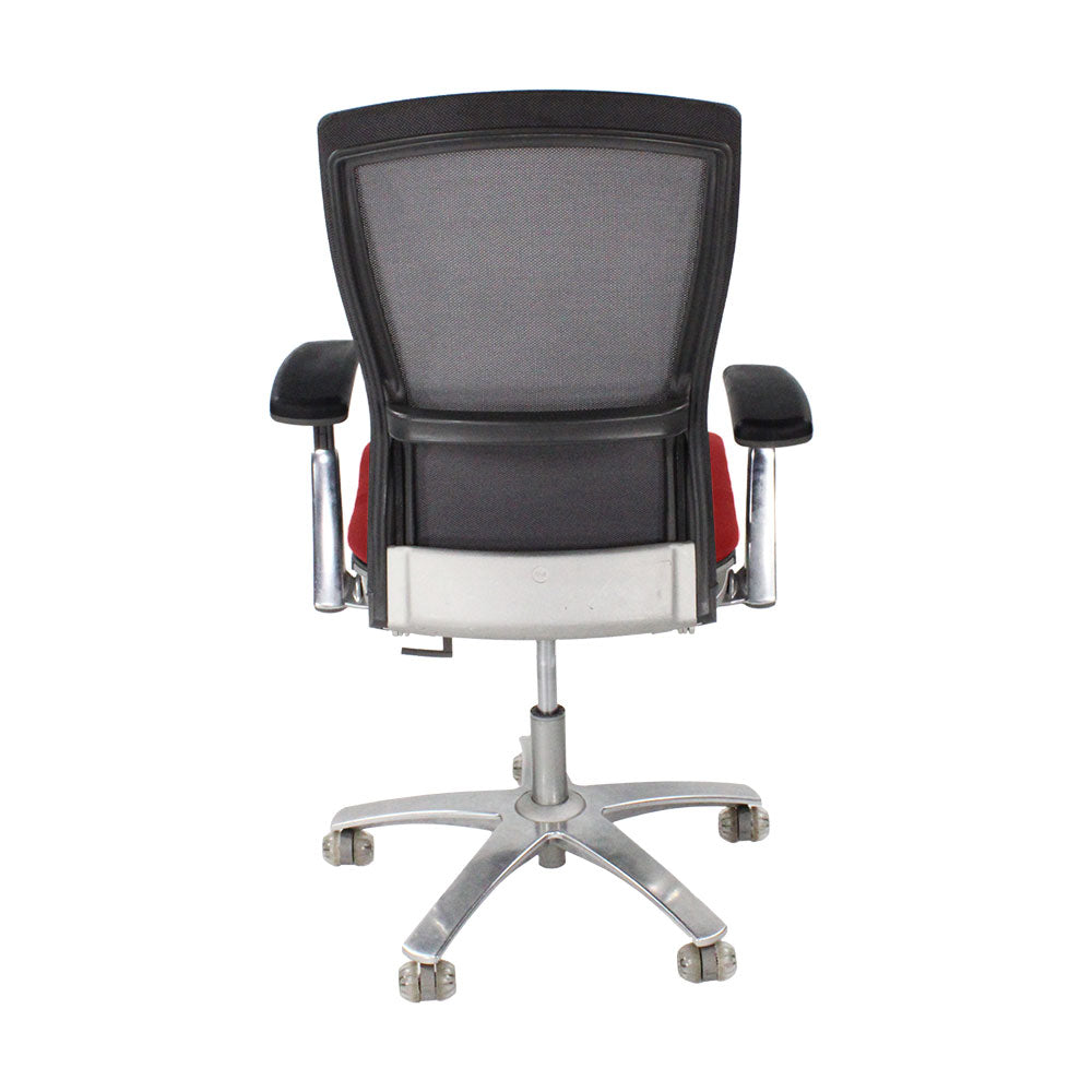 <tc>Knoll</tc>: Life Task Chair in rotem Stoff - Generalüberholt