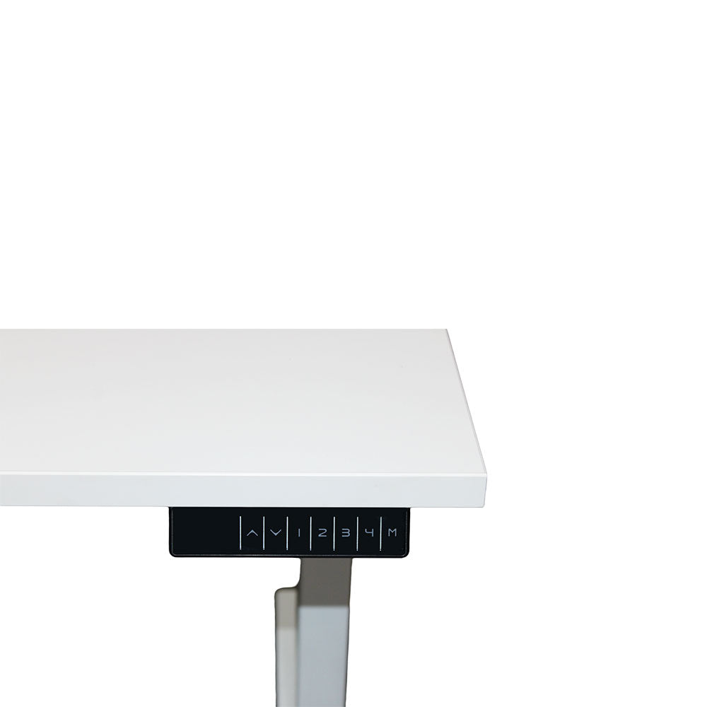 <tc>Workstories</tc> - Solo - Elektrischer Sitz-Steh-Schreibtisch in Weiß - Generalüberholt