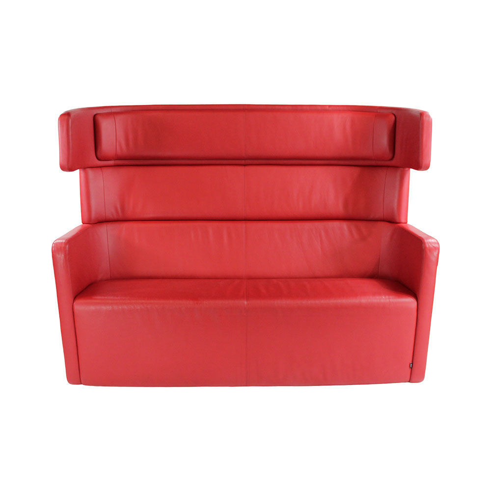 Bene: Parcs Wing Sofa in Red Leather - Refurbished