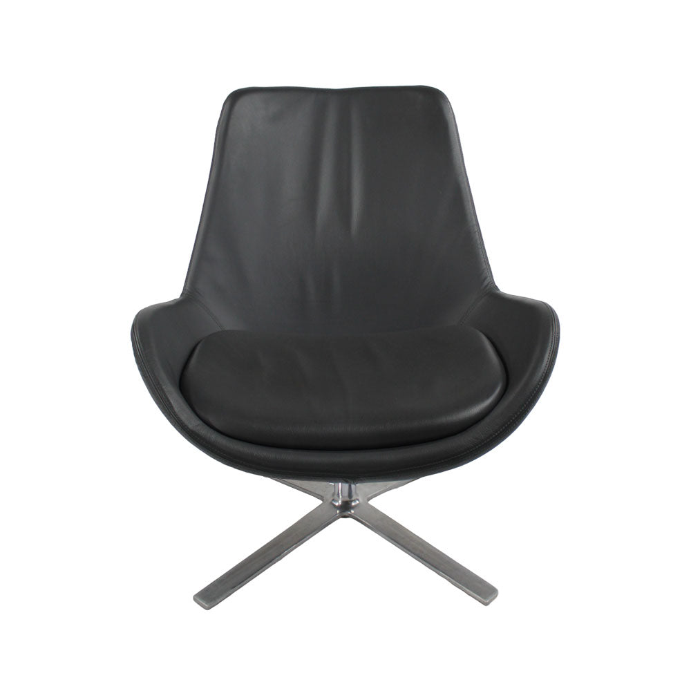 Orangebox: Avi Low Back Chair in Grey Leather - Refurbished