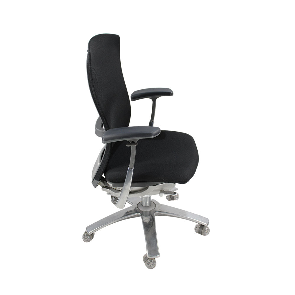 <tc>Knoll</tc>: Life Task Chair in schwarzem Stoff - Generalüberholt