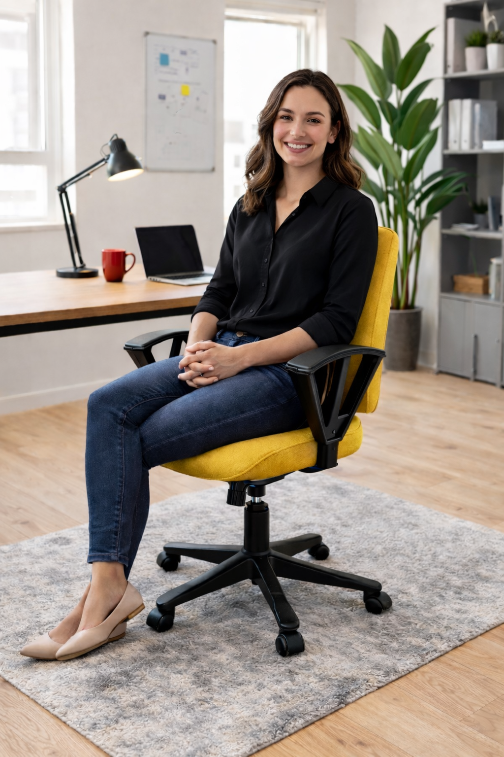 <tc>Kinnarps</tc>Gelber Bürostuhl – generalüberholt