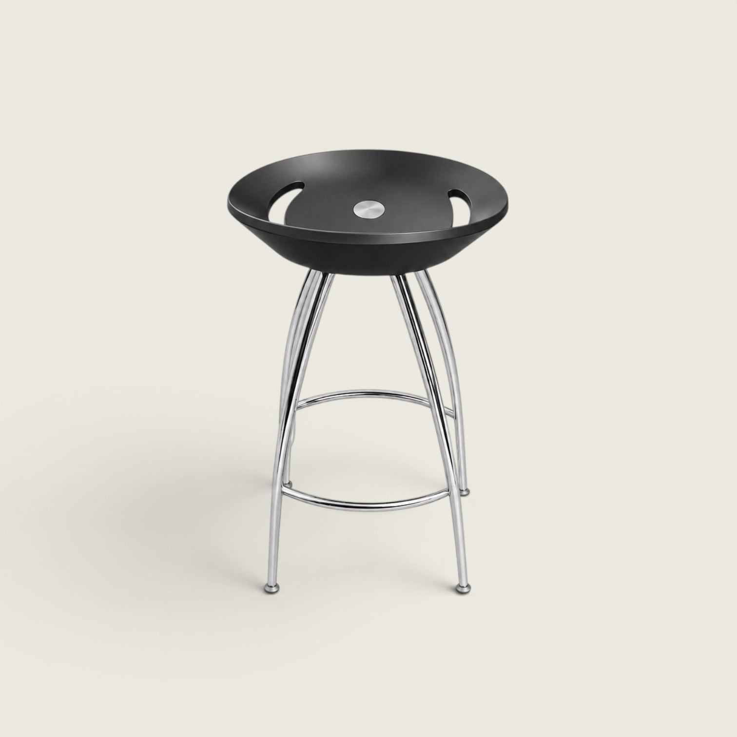 Lyra: Stool in a Black Metal Finish - Refurbished