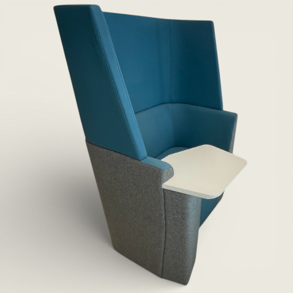 Orangebox: Dark Teal and Grey Away From The Desk (AFTD) High-Back Single Sofa: - Refurbished