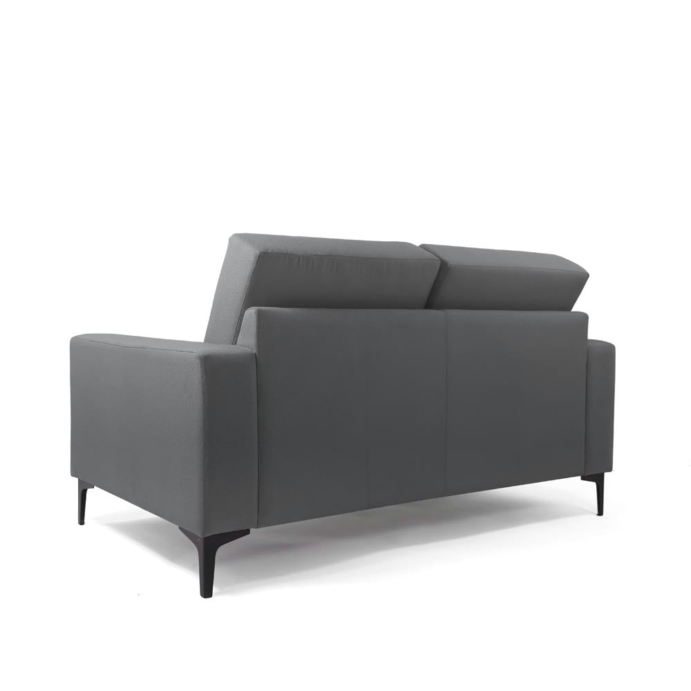 Versprechen: Zielen Sie zwei Setzer -Sofa in dunkelgrauem Stoff - renoviert