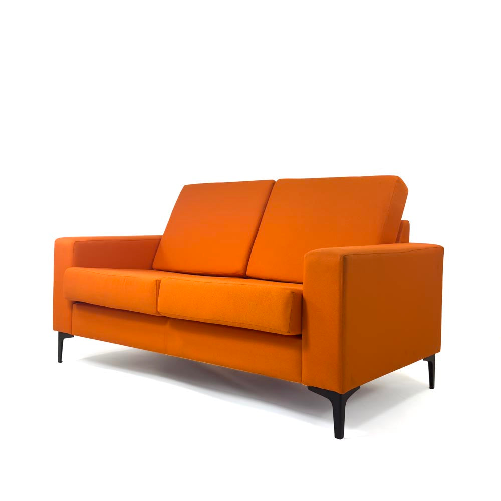 Pledge: Target Two Seater Sofa In Orange Fabric - Refurbished