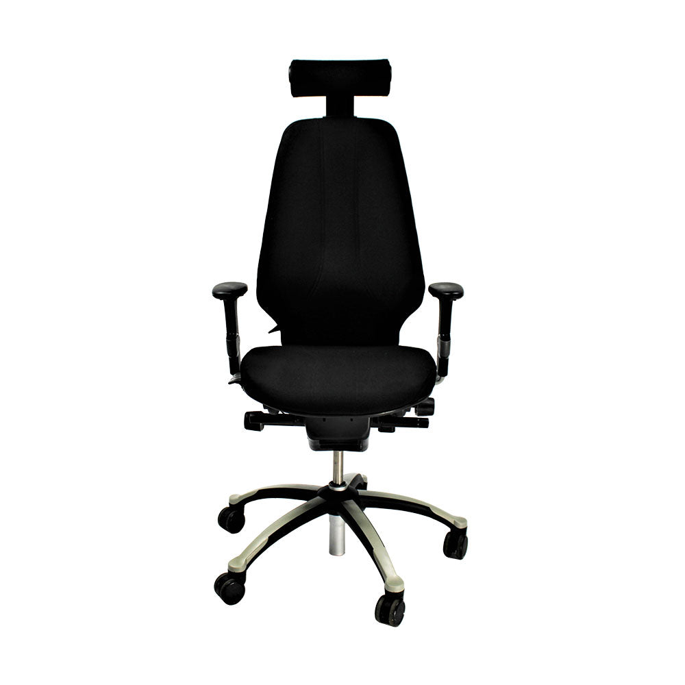 RH Logic: 400 High Back Office Chair with Headrest - Black Fabric - Refurbished