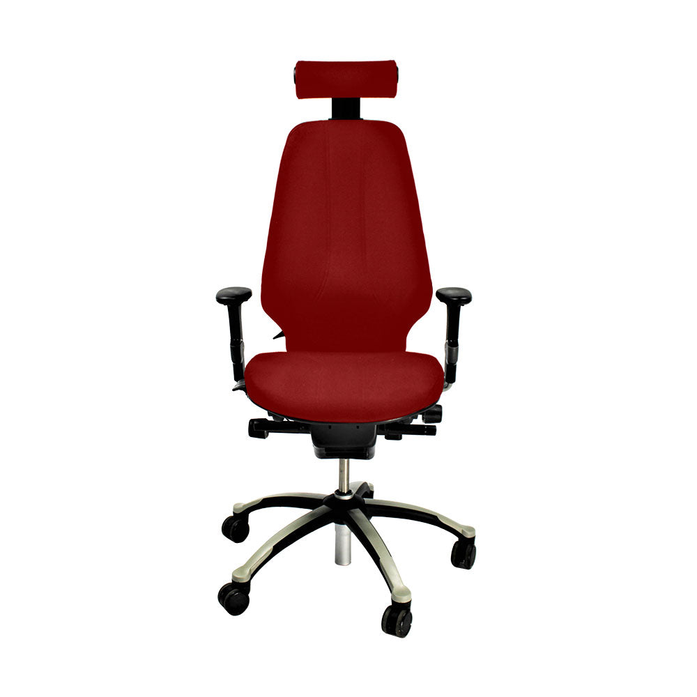 RH Logic: 400 High Back Office Chair with Headrest - Red Fabric - Refurbished