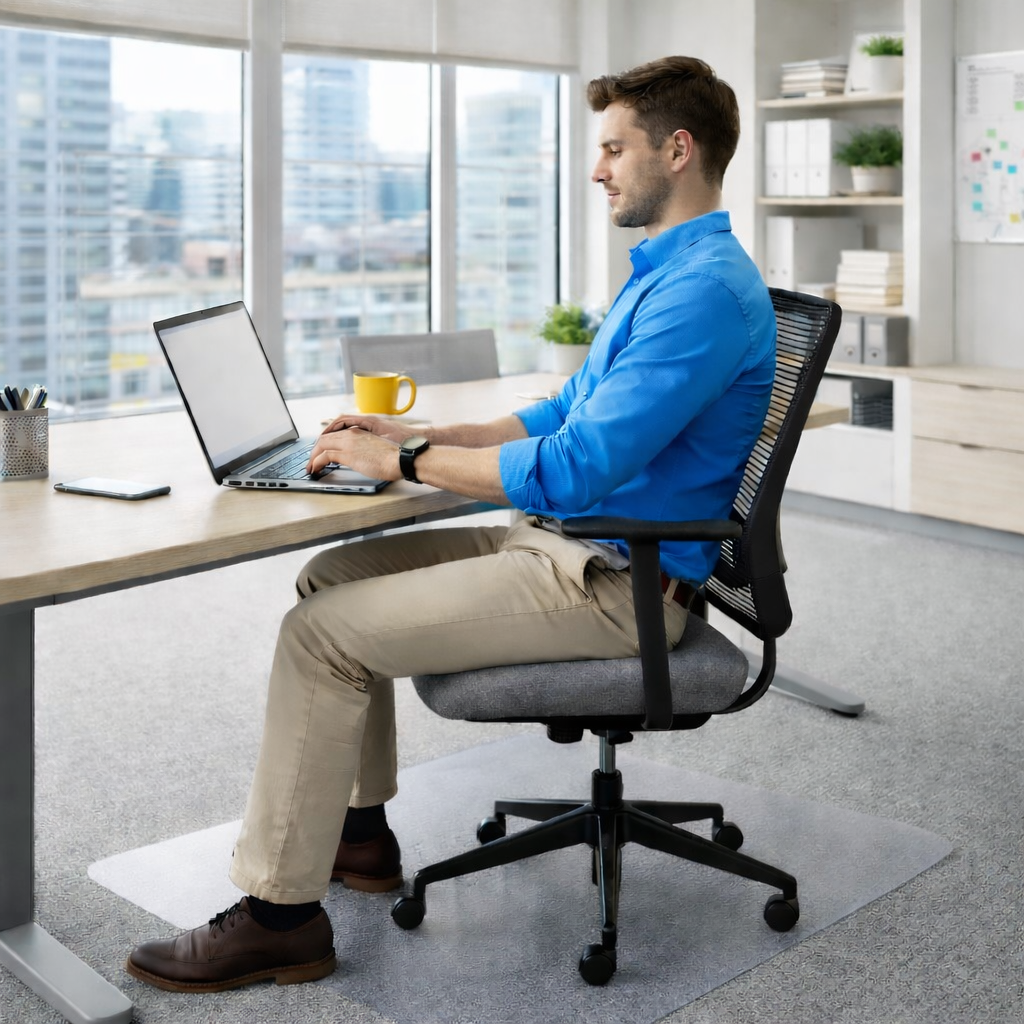 Saxen Don't Task Chair in Grey Fabric - Refurbished