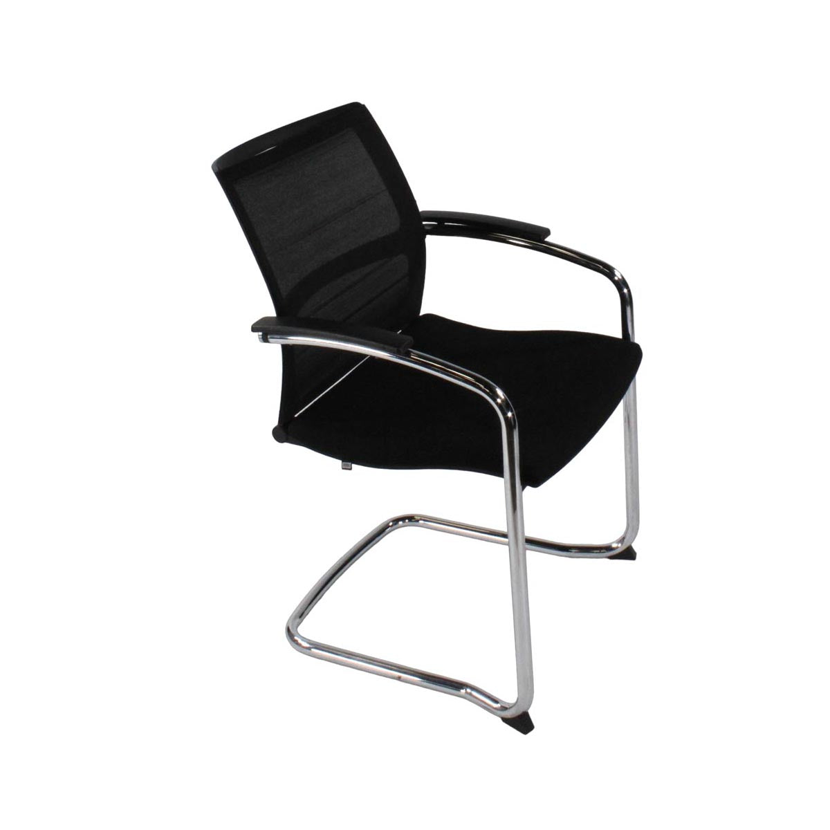 Sedus: Open Up Cantilever Chair with Mesh Back/Aluminium Frame in Black Fabric - Refurbished