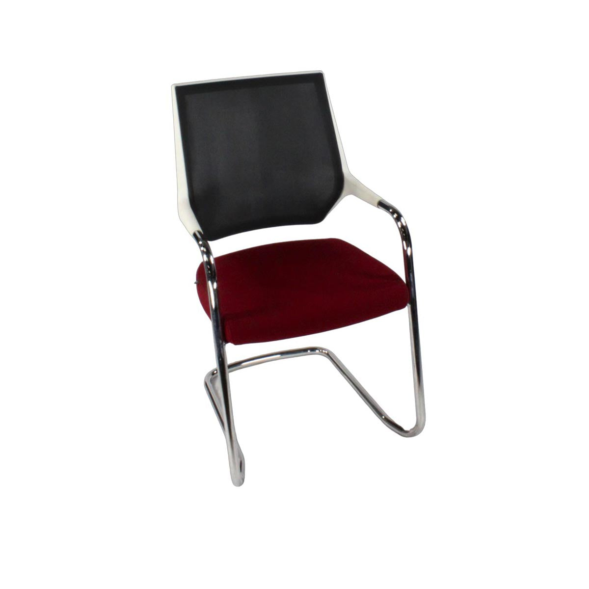 Sedus: Quarterback Cantilever Chair Burgundy/Black/White - Refurbished