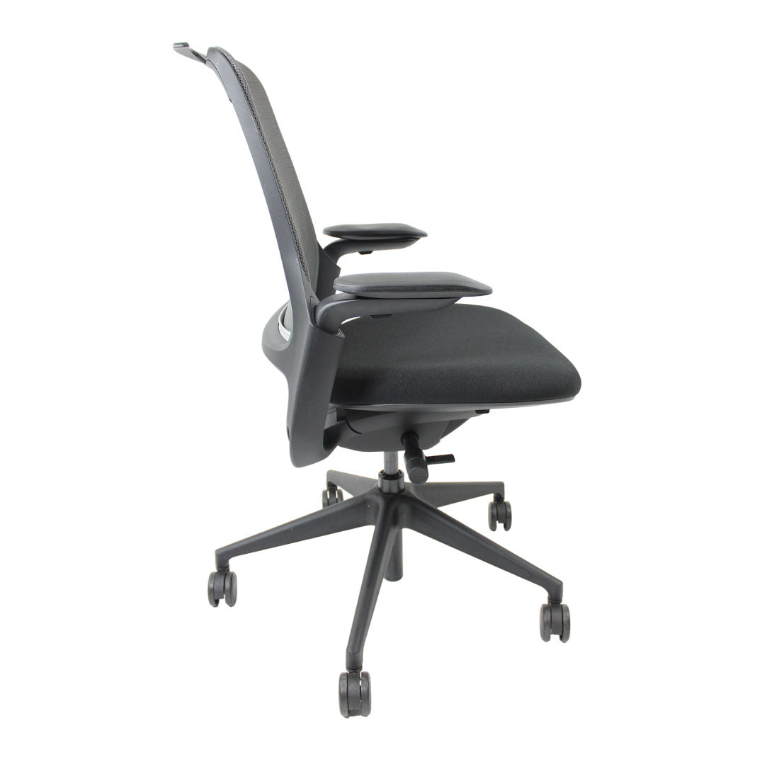 <tc>Steelcase</tc>: Ergonomischer Bürostuhl Serie 1 aus schwarzem Stoff – Generalüberholt