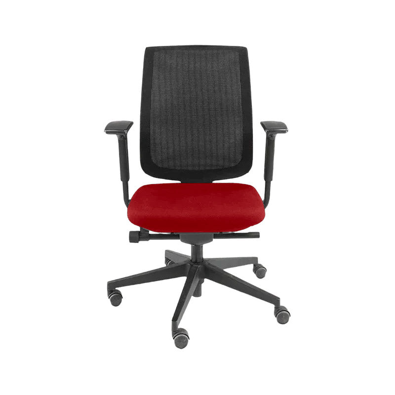 Steelcase: Reply Office Chair with Mesh Back in Red Fabric - Refurbished