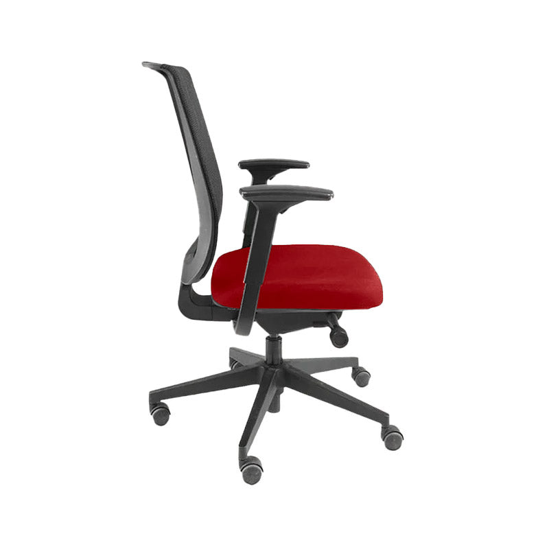 Steelcase: Reply Office Chair with Mesh Back in Red Fabric - Refurbished