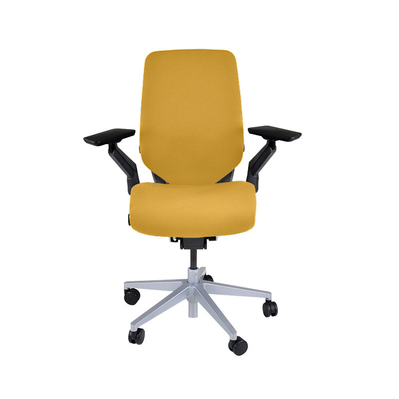 <tc>Steelcase</tc>: Gesture Ergonomischer Bürostuhl - Gelber Stoff - Generalüberholt