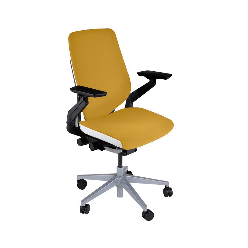 <tc>Steelcase</tc>: Gesture Ergonomischer Bürostuhl - Gelber Stoff - Generalüberholt