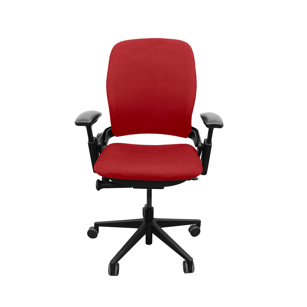 <tc>Steelcase</tc>: <tc>Leap V2</tc> Bürostuhl - Roter Stoff - Generalüberholt