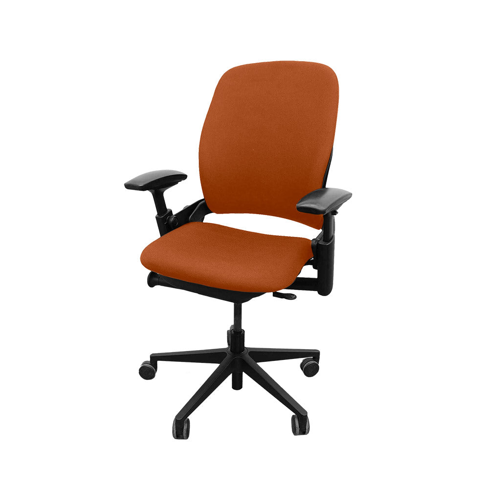 <tc>Steelcase</tc>: <tc>Leap V2</tc> Bürostuhl, höhenverstellbar, nur Armlehne, hellbraunes Leder, generalüberholt