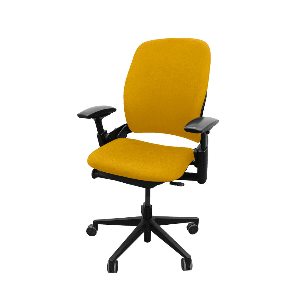 <tc>Steelcase</tc>: <tc>Leap V2</tc> Bürostuhl - Gelber Stoff - Generalüberholt