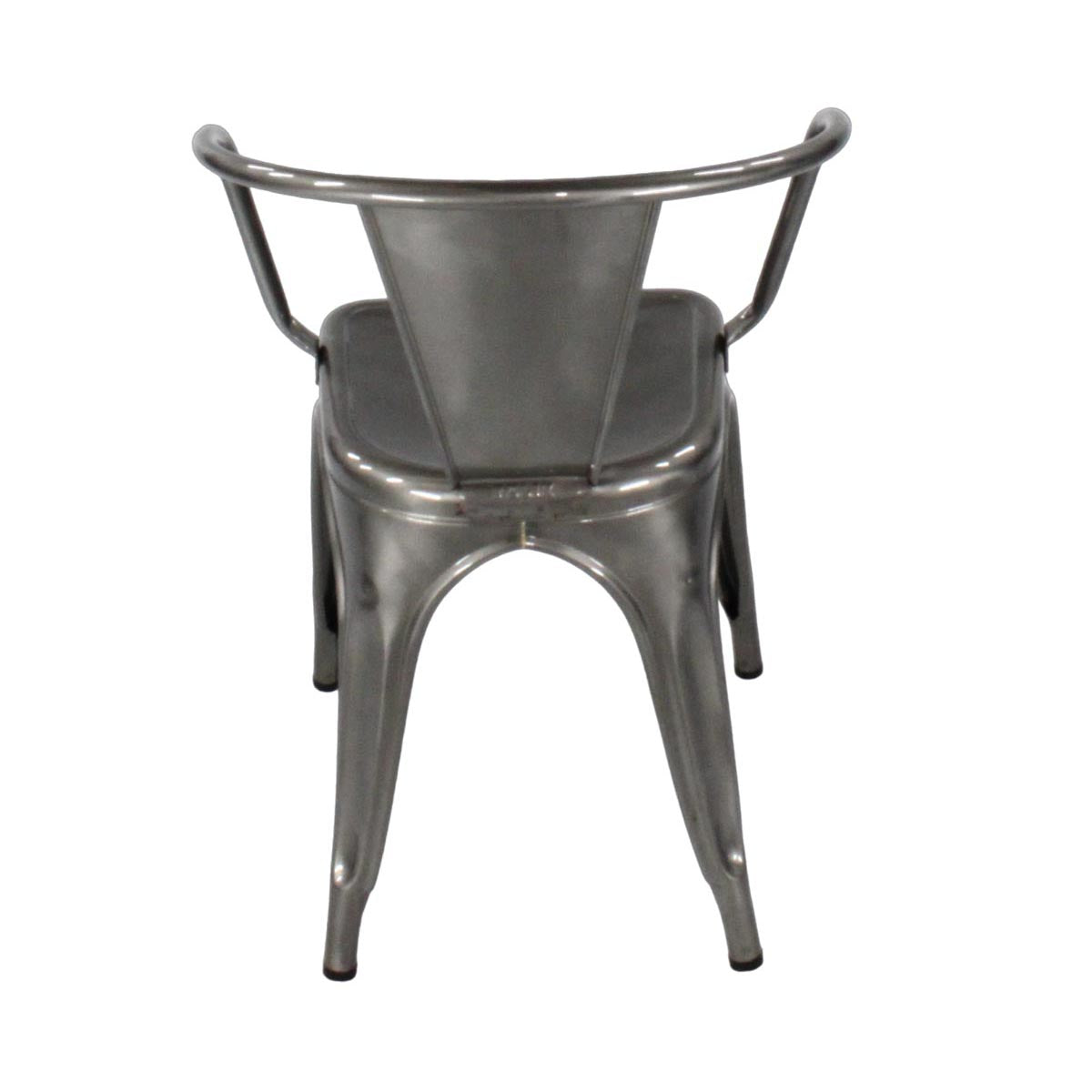 <tc>Tolix</tc>: Chaiselongue-Caféstuhl in Gunmetal Grey - Generalüberholt