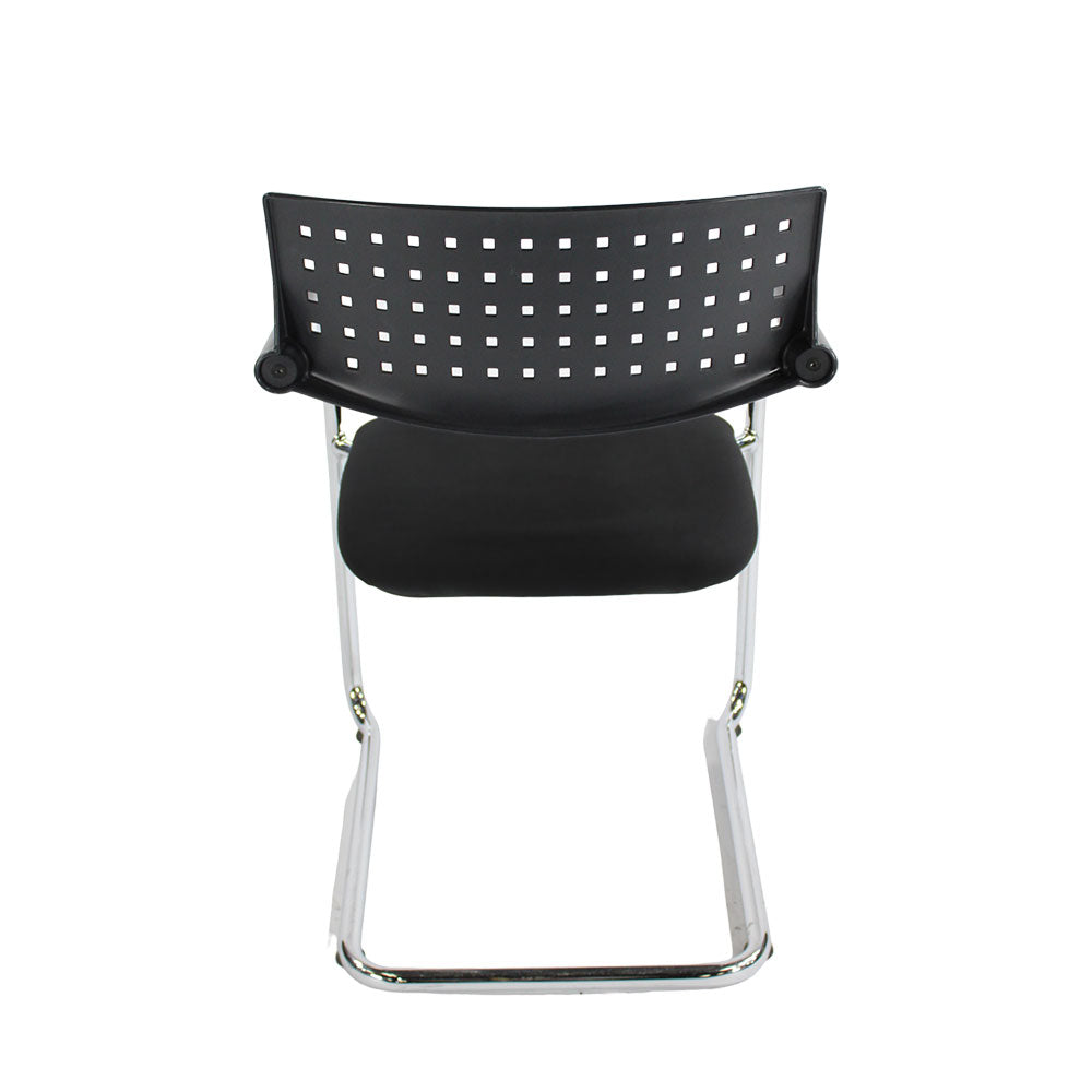 Vitra: VisaVis Meeting Chair in Black Leather - Refurbished