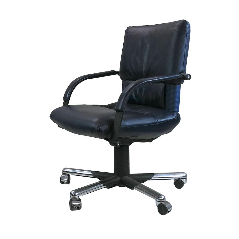 <tc>Vitra</tc>: Imago Bellini Executive Drehstuhl in lila Leder - Generalüberholt