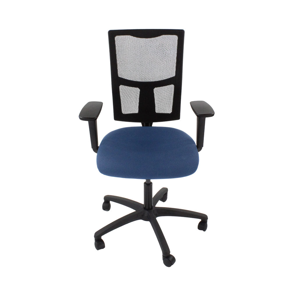 Saxen: Ergo 2 Task Stuhl in Blue Fabric - renoviert
